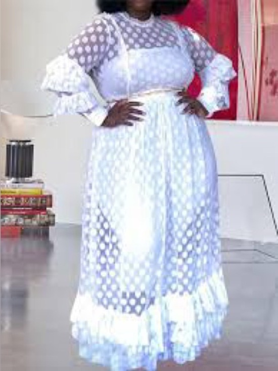 Eien Dresses & Skirts - 🤍🤍White Sheer Polka Dot Maxi Dress🤍🤍